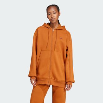 adidas ADIDAS by Stella McCartney Womens Sportswear Pull-On Top - Grey/Orange Cotton - Size X-Small