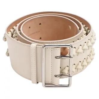 Alexander McQueen Pre-owned Braided Belt - female - Alexander McQueen Pre-owned - Vintage Belts - Beige - ONE SIZE - Pre-owned