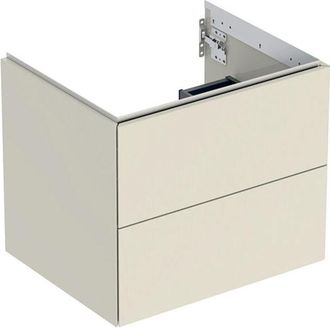Keramag Geberit One Mueble Bajo Lavabo, 2 Cajones, 59.2x50.4x47cm