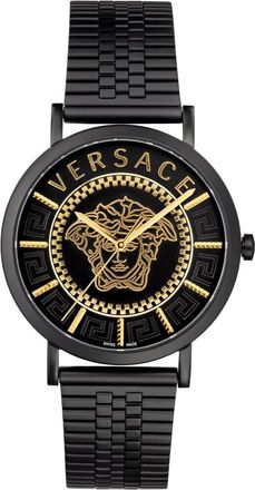 Versace V-Essential Horloge - Heren - Horloges - Zwart - ONE Size - Accessoires
