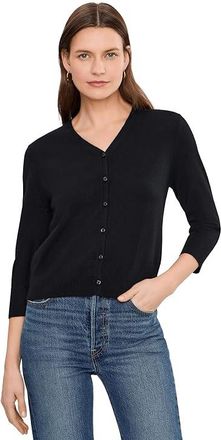 Vince Elbow Sleeve V-Neck Cardi Womens Sweater Black : XS, Cashmere/Silk