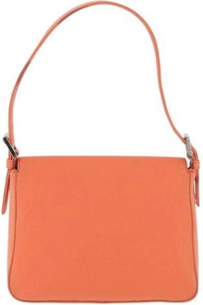 Fendi Pre-owned Shoulder Bag - Dames - Vintage Schoudertas - Oranje - ONE Size - Leer - Vintage