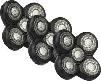 OEM Cabezales De Repuesto Compatibles Con Philips, 3 Unidades, Para Afeitadoras El&eacute;ctricas Rq12/rq50/rq12+/rq40, Color Negro-producto Compatible