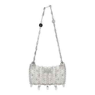 Paco Rabanne Shoulder Bags, female, Gray, Size: ONE SIZE 1969 Nano Crystal Resin Bag