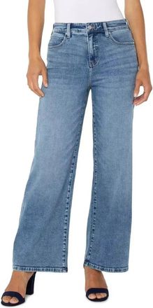 Liverpool L.A. Womens Liverpool Los Angeles Stride Jeans Blue Denim High Rise Wide Leg RED1189