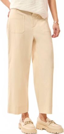 Tribal Womens High Rise Capri Pant In Beige