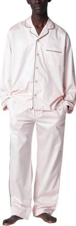 Tekla Nachtkleding, Heren, Roze, M, Pyjamashirt