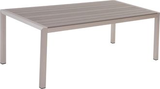 Beliani Beliani - Mesa De Comedor De Metal Gris Plateado 180 X 90 Cm 6 Personas Vernio