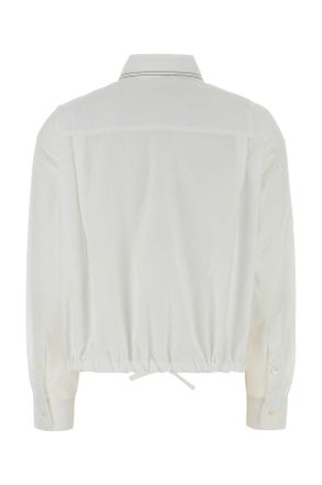 Marni Womens White Poplin Oversize Shirt Lily Primary Fabric: Cotton Woven Camicie