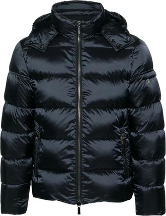 Moorer Brett-Sh Bomberjack - Heren - Gewatteerde jassen - Blauw - L - Jassen