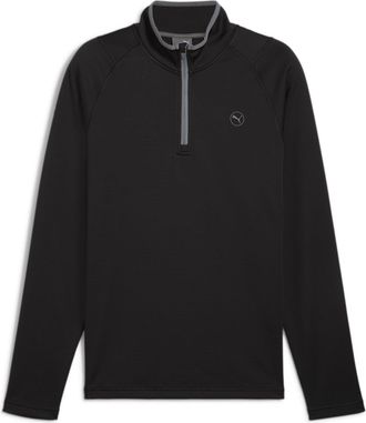 Puma Mens Waffle Fleece Golf Quarter-Zip Top Long Sleeve PUMA Black XL