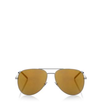 Saint Laurent Zilveren Herenzonnebril Stijlvol Ontwerp - Heren - Accessoires - Grijs - Maat: ONE Size