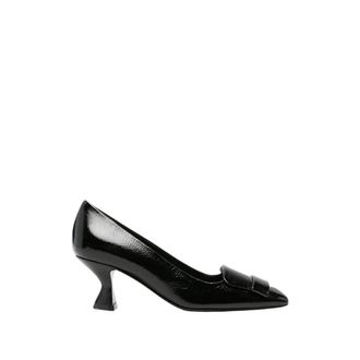 Sergio Rossi Schoenen, Dames, Zwart, 37 EU, Leer, Leren Pomp