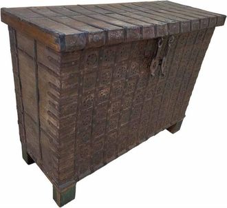 Wanderlust Deco Ba&uacute;l De Madera Artesanal 139x44x94h Cm