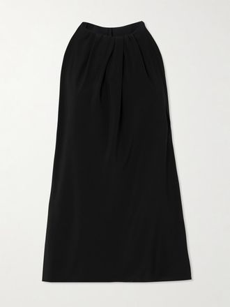 Rick Owens Top In Raso Con Arricciature - Nero