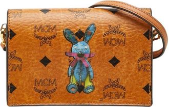 MCM Rabbit Visetos Leather Shoulder Bag