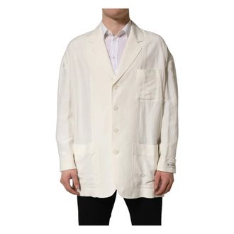 Dolce & Gabbana Blazers, male, White, Size: M Blazer suit