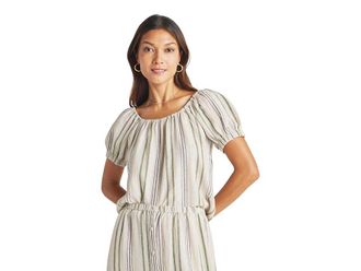 Splendid Farrah Top Womens Clothing Cypress Stripe : SM (Womens 2-4), Viscose