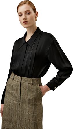 LilySilk Elagent Pleated Silk Blouse for Women