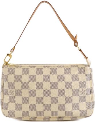Louis Vuitton Azur Coated Canvas Pochette Pouch (Pre-Owned)