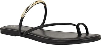 Calvin Klein Bienna Toe Loop Sandal in Black at Nordstrom, Size 8.5