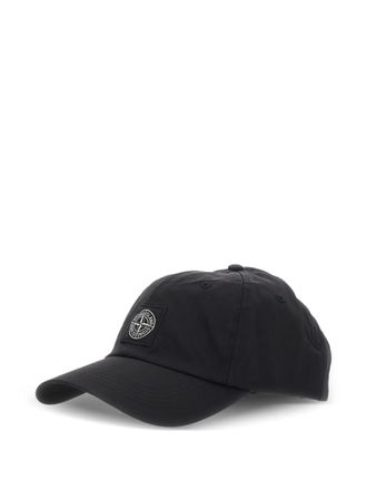 Stone Island Cappello da baseball con applicazione logo - Nero
