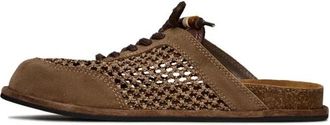 Cesare Gaspari Nomad Breeze Open-Back Mules - Dames - Slip ons - Bruin - 37 EU - Su&egrave;de - Schoenen