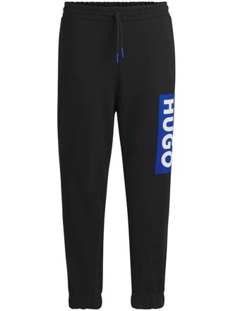 HUGO BOSS Pantaloni sportivi in cotone con logo - Nero
