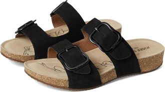 Joseph Joseph Womens Josef Seibel Tonga 64 Slide Black Adjustable Straps Sandals GAL1331