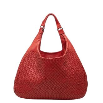 Bottega Veneta Pre-owned Shoulder Bags, female, Red, Size: ONE SIZE Pre-owned Leather Shoulder Bag