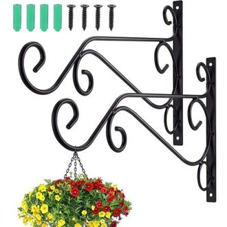 OEM Ganchos Colgantes De Hierro Forjado Para Plantas - Juego De 2, Resistentes Y Elegantes, Ideales Para Balcones, Jardines O Macetas