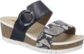 Josef Seibel Quinn 14 Wedge Slide Sandal in Black Snake Print at Nordstrom Rack, Size 10-10.5Us / 41Eu