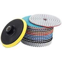 OEM Juego De 15 Discos De Pulido De Diamante De 100 Mm (4 Pulgadas) Para Pulido En Seco O H&uacute;medo De Granito, Piedra, Hormig&oacute;n Y M&aacute;rmol. - Crezuo