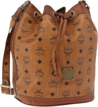MCM Bolso de Hombro Cubo Pre-owned - Pre-owned - Mujer - Marr&oacute;n - ONE SIZE