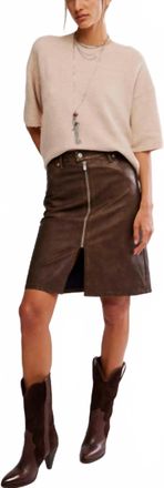 Free People Sycamore Vegan Midi Skirt In Rusty