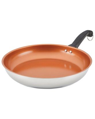 Farberware Classic Traditions Stainless Steel Ceramic Nonstick Induction Frying Pan