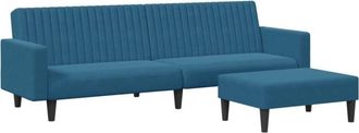 vidaXL Vidaxl - Juego De Sof&aacute;s 2 Piezas Terciopelo Azul