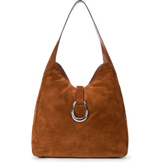 Staud Maya Suede Hobo Bag in Tabac at Nordstrom