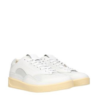 Jil Sander Leather Low-Top Sneaker - White