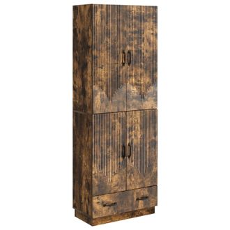vidaXL Juego De Armarios 2 Uds. Roble Ahumado Madera De Ingenier&iacute;a Vidaxl