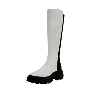 Katy Perry The Geli Combat Stretch Boot Optical White KP2689 Womens
