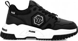 Philipp Plein New Predator Sneakers PP Hexagon - Heren - Sneakers - Zwart - 40 EU - Leer - Schoenen