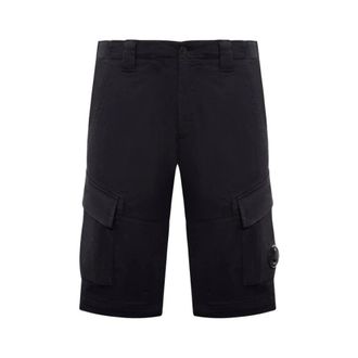 C.P. Company Bermuda Cargo Sateen Stretch - male - C.P. Company - Casual Shorts - Black - 3XL - Shorts