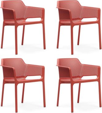 Nardi Net Armlehnstuhl 4 x, koralle