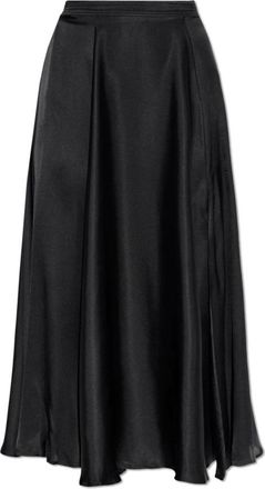 Anine Bing Christina Skirt - Dames - Midirokken - Zwart - S - Satijn - Rokken