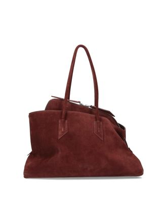 The Attico Soft Suede Slouchy Bag with Dual Top Handles