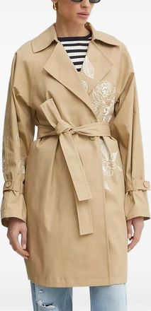 Twin-Set Trench con ricamo - Marrone