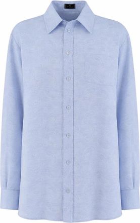 Etro Shirt - Dames - Overhemden - Blauw - XS - Overhemden