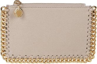 Stella McCartney Falabella Ritshouder - Dames - Portefeuilles - Beige - ONE Size - Polyester - Accessoires