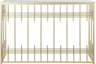 DKD Home Decor Chic style console in gold, black metal, glass, 120 cm console